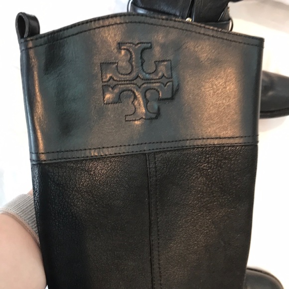 Tory Burch size 7.5 black zip boots - Picture 3 of 4